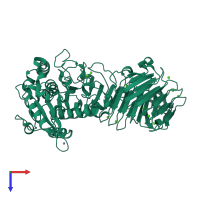 PDB entry 2z8z coloured by chain, top view.