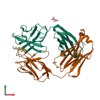 PDB entry 2z92 coloured by chain, front view.