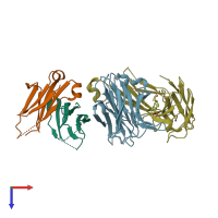 PDB entry 2z93 coloured by chain, top view.