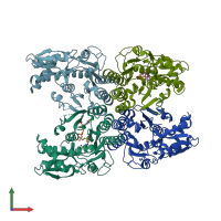 PDB entry 2z95 coloured by chain, front view.