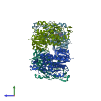 PDB entry 2z95 coloured by chain, side view.