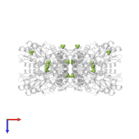 SULFATE ION in PDB entry 2z9w, assembly 1, top view.