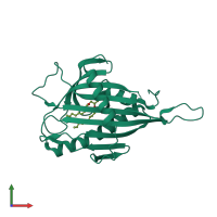 PDB entry 2z9y coloured by chain, front view.
