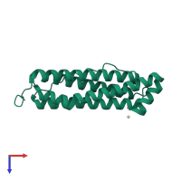 PDB entry 2za6 coloured by chain, top view.
