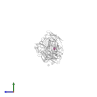 PHOSPHATE ION in PDB entry 2zch, assembly 1, side view.