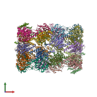 PDB entry 2zcy coloured by chain, front view.