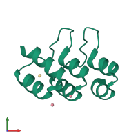 PDB entry 2zgg coloured by chain, front view.