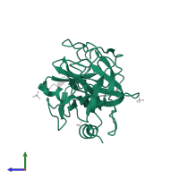 Granzyme M in PDB entry 2zgj, assembly 1, side view.