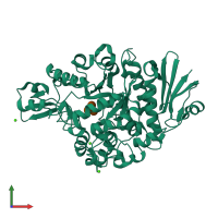 PDB entry 2zid coloured by chain, front view.