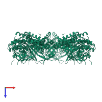 Meiotic recombination protein DMC1/LIM15 homolog in PDB entry 2zjb, assembly 1, top view.