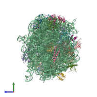 PDB entry 2zjp coloured by chain, side view.