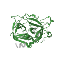 The deposited structure of PDB entry 2zo3 contains 1 copy of Pfam domain PF00089 (Trypsin) in Thrombin heavy chain. Showing 1 copy in chain B [auth H].