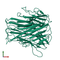 Tumor necrosis factor, soluble form in PDB entry 2zpx, assembly 1, front view.