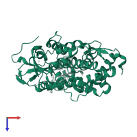 Camphor 5-monooxygenase in PDB entry 2zui, assembly 1, top view.