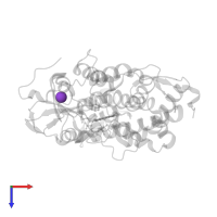 POTASSIUM ION in PDB entry 2zui, assembly 1, top view.