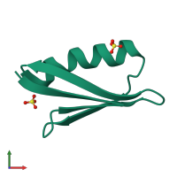 PDB entry 2zw0 coloured by chain, front view.