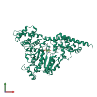 PDB entry 2zy2 coloured by chain, front view.