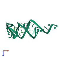 PDB entry 2zy6 coloured by chain, top view.