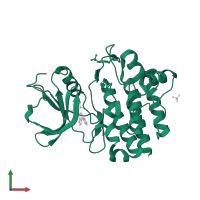 Tyrosine-protein kinase Lck in PDB entry 2zyb, assembly 1, front view.