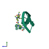 PDB entry 304d coloured by chain, side view.