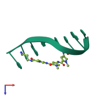 PDB entry 304d coloured by chain, top view.