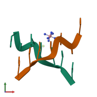 PDB entry 314d coloured by chain, front view.