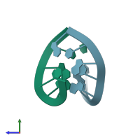 PDB entry 315d coloured by chain, side view.