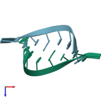 PDB entry 315d coloured by chain, top view.