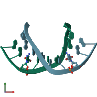 PDB entry 318d coloured by chain, front view.