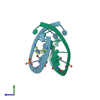 PDB entry 319d coloured by chain, side view.