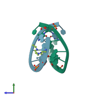 PDB entry 326d coloured by chain, side view.