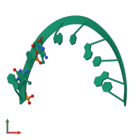 PDB entry 327d coloured by chain, front view.