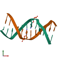 PDB entry 329d coloured by chain, front view.