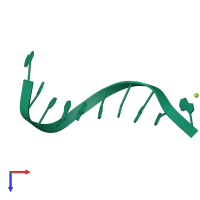 PDB entry 335d coloured by chain, top view.