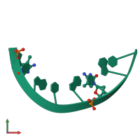 PDB entry 339d coloured by chain, front view.