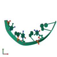 PDB entry 342d coloured by chain, front view.