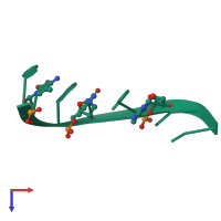 PDB entry 342d coloured by chain, top view.
