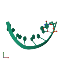 PDB entry 344d coloured by chain, front view.