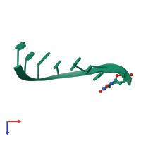 PDB entry 344d coloured by chain, top view.
