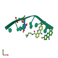 PDB entry 366d coloured by chain, front view.