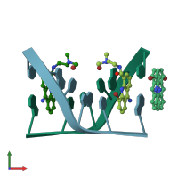 PDB entry 367d coloured by chain, front view.
