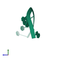 PDB entry 372d coloured by chain, side view.