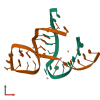 PDB entry 379d coloured by chain, front view.