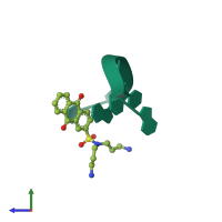 PDB entry 386d coloured by chain, side view.