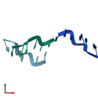 PDB entry 390d coloured by chain, front view.