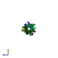 PDB entry 391d coloured by chain, side view.