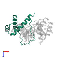 Homeobox domain-containing protein in PDB entry 3a01, assembly 1, top view.