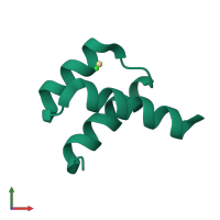 PDB entry 3a02 coloured by chain, front view.