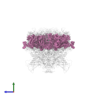 CHLOROPHYLL A in PDB entry 3a0b, assembly 1, side view.