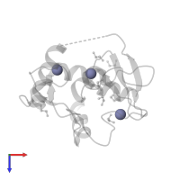 ZINC ION in PDB entry 3a1b, assembly 1, top view.